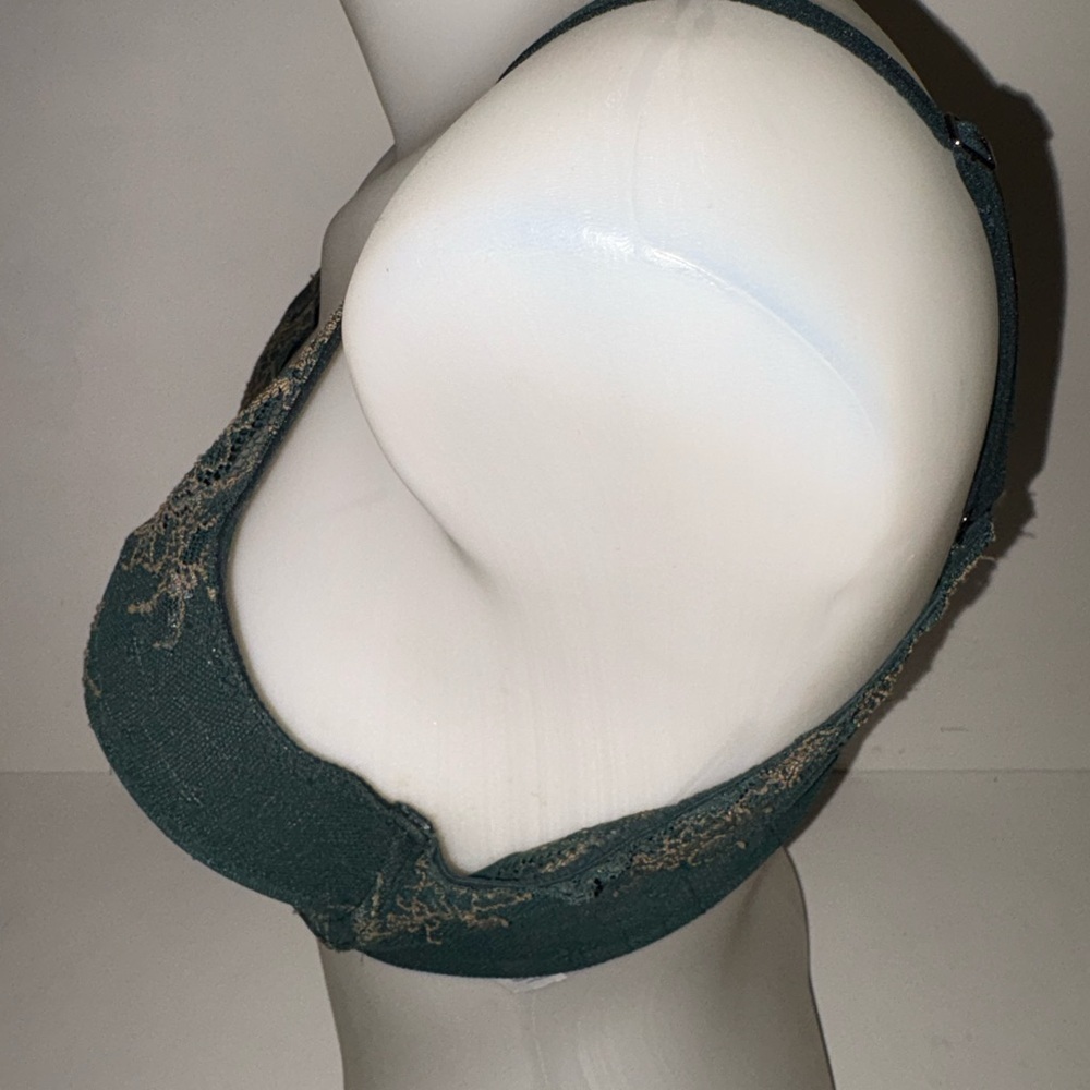 SPANX Forest Green Lace Trim Bra - Picture 2 of 7